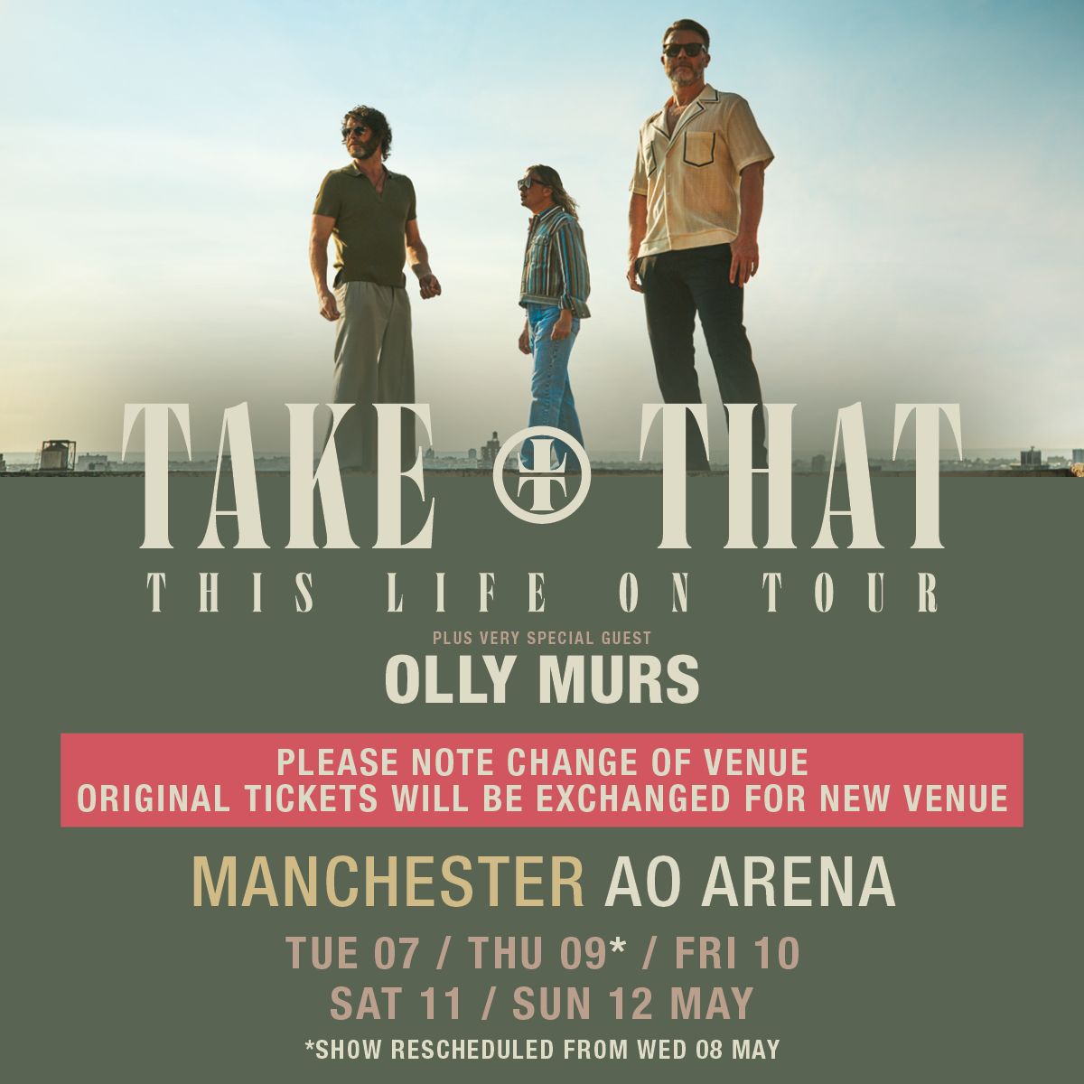 Take That Move May Manchester Shows To AO Arena - Stereoboard