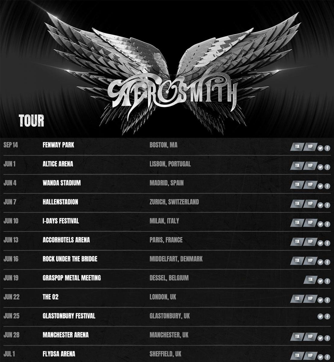 Aerosmith Tour Dates Rescheduled - Karon Brunhilde